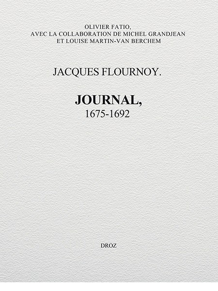 Jacques Flournoy. Journal,...