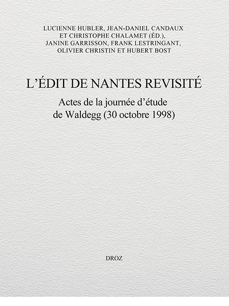 L’édit de Nantes revisité